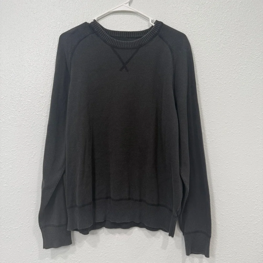 Aeropostale Compagnie Generale‎ Gray Crewneck Raglan Knit Sweater Womens XL